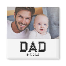 Pappa Grundade Foto Present Magnet