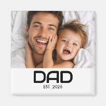 Pappa Grundade Foto Present Magnet