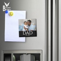 Pappa Grundade Foto Present Magnet