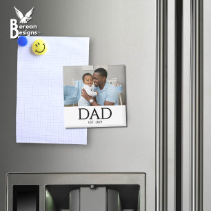 Pappa Grundade Foto Present Magnet