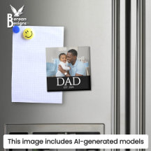 Pappa Grundade Foto Present Magnet