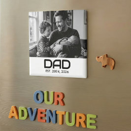Pappa Grundade Foto Present Magnet
