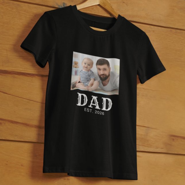 Pappa Grundade Typografi Foto T Shirt (Skapare uppladdad)