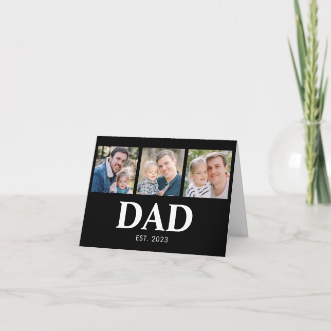 Pappa Grundat År 3 Bild Fars Dag Kort (Framsida)