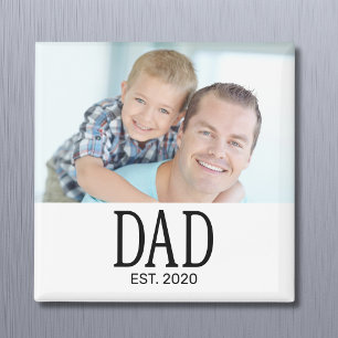 Pappa Grundat Foto Fars Dag Magnet