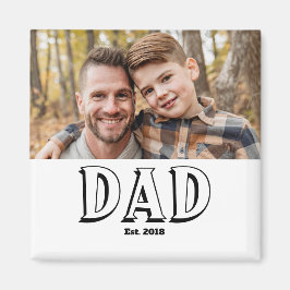 Pappa Grundat Foto Gåva Magnet
