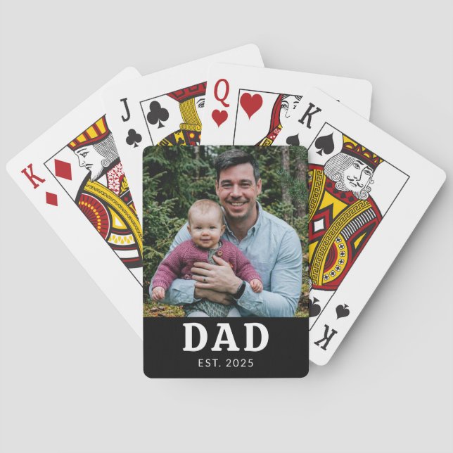 Pappa Grundat Foto Present  Casinokort (Baksidan)
