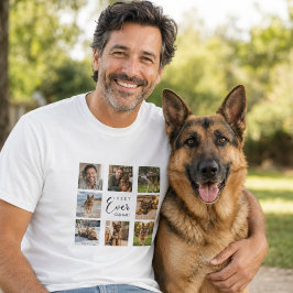 Pappa GSD hund pappa fotokollage vit T Shirt