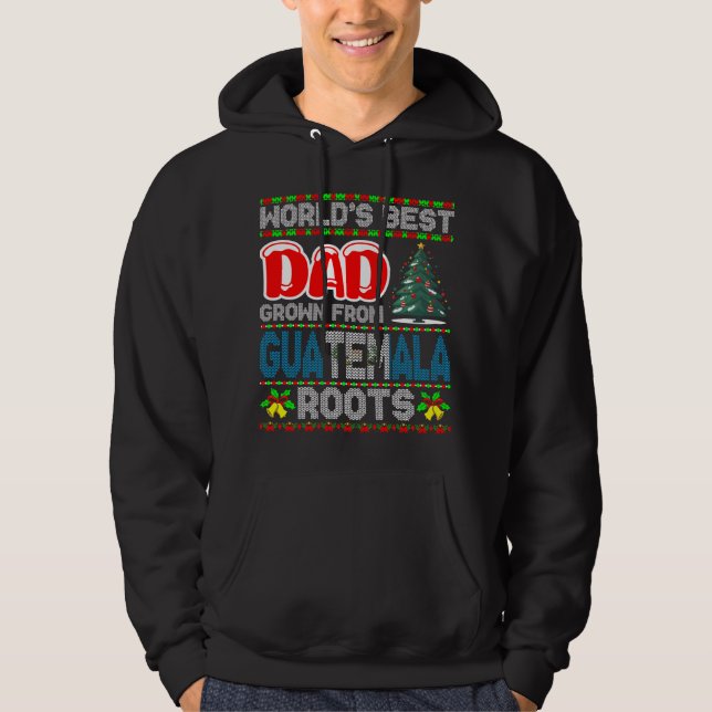 Pappa Guatemala julklappsidé ful jultröja Hoodie (Framsida)