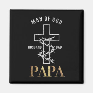 Pappa gud för Christian Kor Fars dag Pappa Make Magnet
