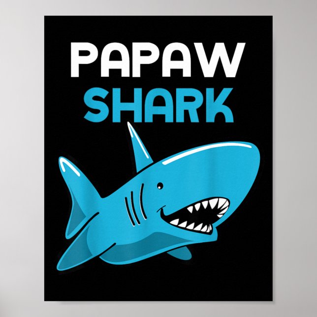Pappa Haj Cool Rolig Familj Poster (Framsidan)