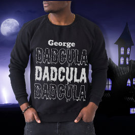 Pappa Halloween Dadcula fall spooky mörk Lång Ärmad Tröja