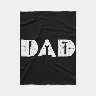 Pappa Handy Verktyg Funny Fars dag Mechanic pappa Fleecefilt
