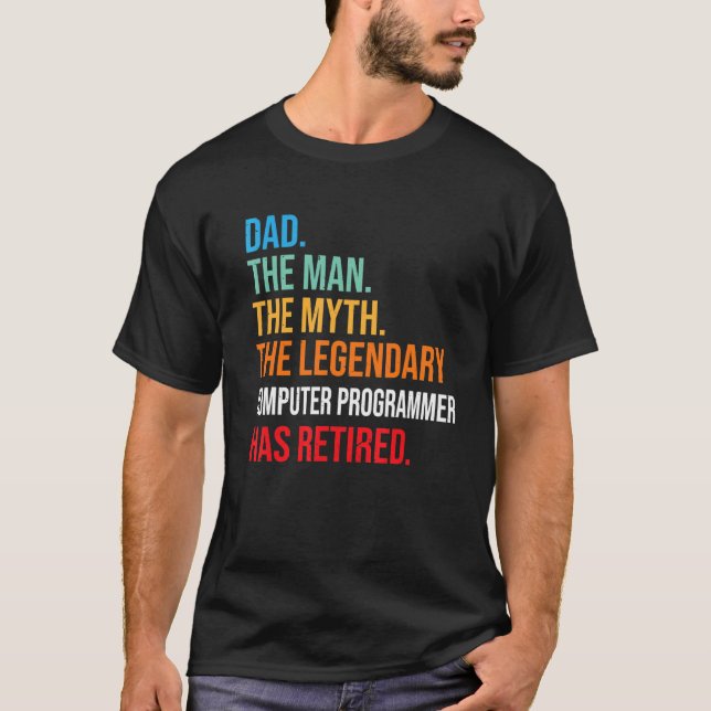 Pappa har den ledande datorprogrammeraren återvänt t shirt (Framsida)