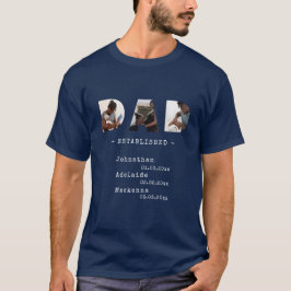Pappa har etablerat barn Namn födelsemeddelandefot T Shirt
