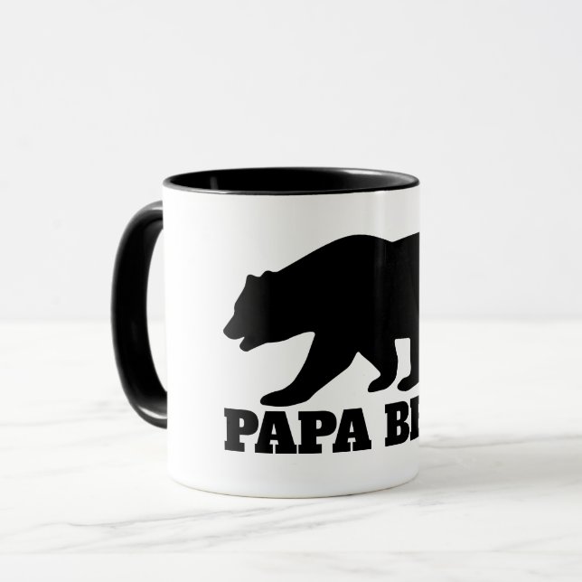 Pappa har silhuettkaffe mugg med svart handtag (Framsida vänster)