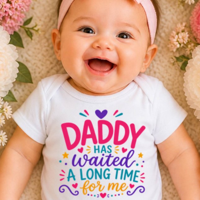 Pappa har väntat Färglös bebis bodysuit T Shirt (Skapare uppladdad)