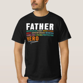 Pappa Hårdarbetande Rolig Vis Stark Hjälte T Shirt