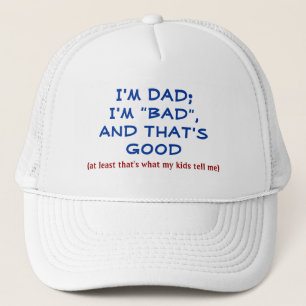 PAPPA HAT/"MY PAPPA ÄR "BAD" OCH DET ÄR BRA" TRUCKERKEPS