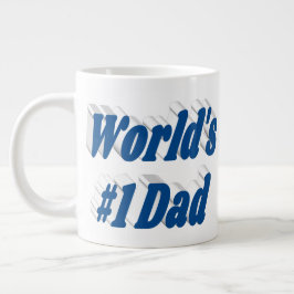 Pappa havsblå halva text jumbo mugg