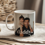 Pappa Heart - First Fars dag Photo Kaffemugg<br><div class="desc">Gör hans första Fars dag oförglömlig med ett personlig mugg som är lika meningsfullt som vackert. Den här anpassningsbarna innehåller ditt eget speciella foto med ord "pappa" som är lovande skriven över toppen - komplett med ett charmigt litet hjärta. All text är fullt redigerbar, inklusive färg, så att du kan...</div>