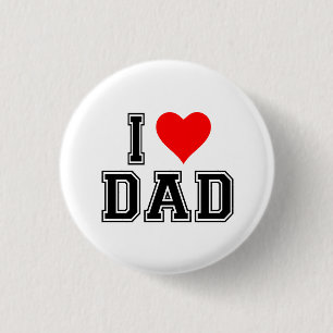 Pappa Heart-knapp - fetstilt och enkel design Knapp