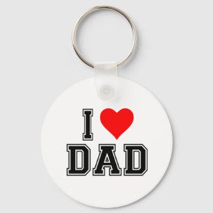 Pappa Heart-knapp - fetstilt och enkel design Nyckelring