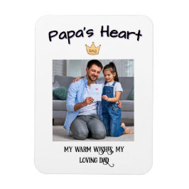 Pappa Heart - Personlig First Fars dag Pho Magnet