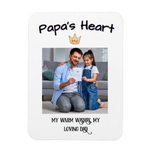 Pappa Heart - Personlig First Fars dag Pho Magnet