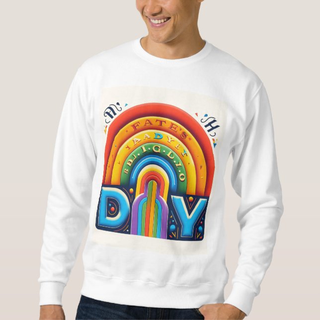 "Pappa Heartslag: A Fars dag Tribute" Lång Ärmad Tröja (Framsida)