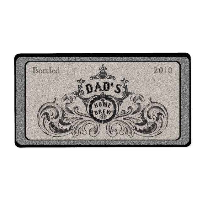 Pappa HemBreged Cuatom Vintage Beer-etikett Fraktsedel (Framsidan)