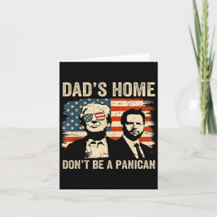 Pappa Hemma är ingen Panican Funny Trump Pappor Kort