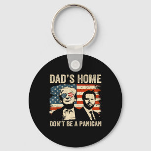 Pappa Hemma är ingen Panican Funny Trump Pappor Nyckelring