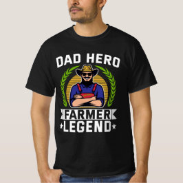 Pappa Hero Farmer Legend Fars dag T Shirt