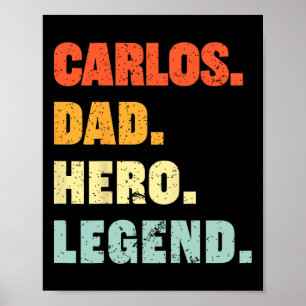 Pappa Hero Legend Personlig Anpassat namn Far D Poster
