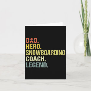 Pappa Hero Snowboarding Coach Funny Snowboarding C Kort