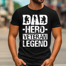 Pappa Hero Veteran Legend | Patriotic Fars dag T Shirt