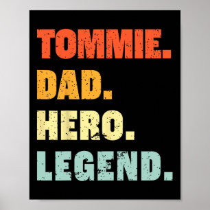 Pappa Hjälte Legend Personligt Anpassat Namn Fader Poster