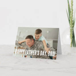 Pappa Hjälte Personlig Foto Fars Dag Kort