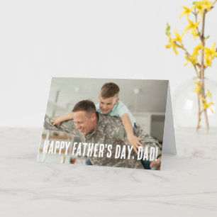 Pappa Hjälte Personlig Foto Fars Dag Kort