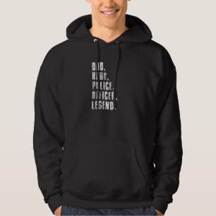Pappa Hjälte Polisman Legend Polis Pappa Hoodie
