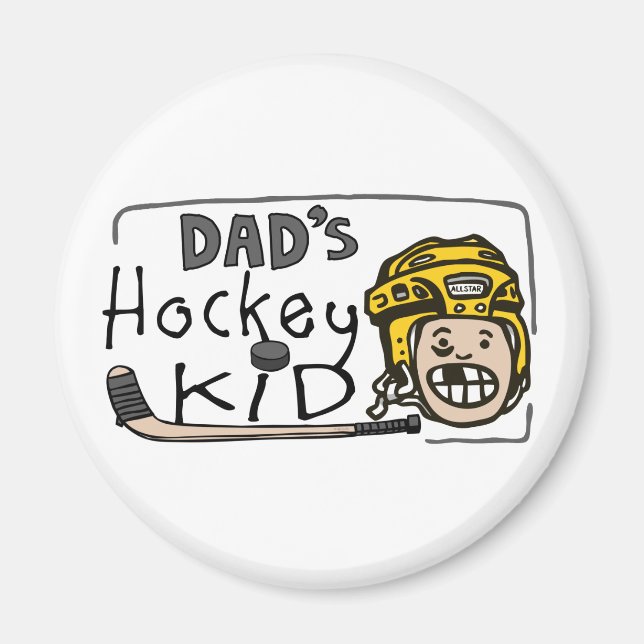 Pappa Hockey Kid Magnet (Framsidan)