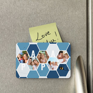 Pappa Honeycomb Photo Collage 5 Photo 4 Brev Magnet
