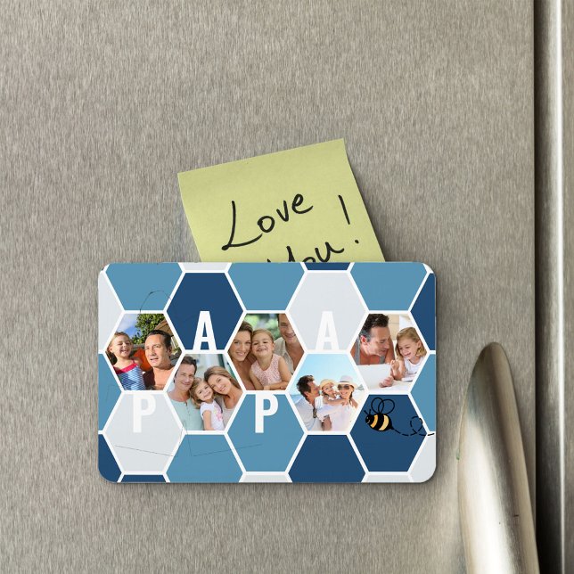 Pappa Honeycomb Photo Collage 5 Photo 4 Brev Magnet (Skapare uppladdad)