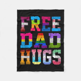 Pappa Hugs för Pride månad LGBT Fars dag Fleecefilt