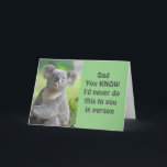 **PAPPA** HUMOR FRÅN SON **BIRTHDAY** KORT<br><div class="desc">Ett kort som är ROLIGT och tillverkat för HIM-ENSAM...  gör honom SPECIELL på HIS SPECIELLA DAY och TACK SO MUCH för att stanna vid en av mina åtta butiker!!!!!</div>