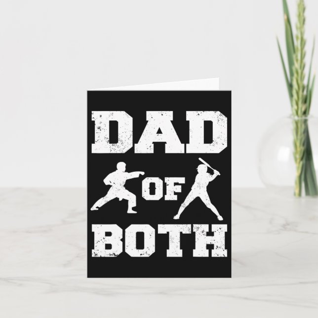 Pappa i båda ädla Karate Sell Pappa Kort (Framsida)