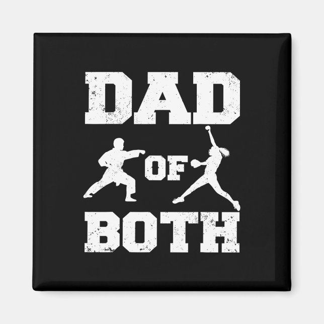 Pappa i både Funny Karate Softll Pappa Magnet (Framsidan)