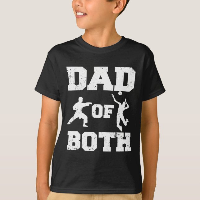 Pappa i både Funny Karate Volleyll Pappa T Shirt (Framsida)
