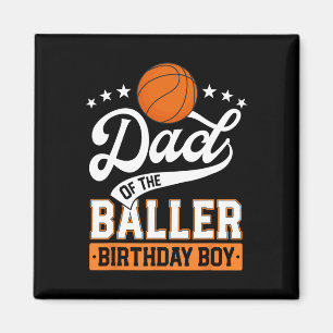 Pappa i Baller Birthday Boy Basketball Magnet